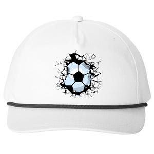 Soccer Ball Smash Snapback Five-Panel Rope Hat