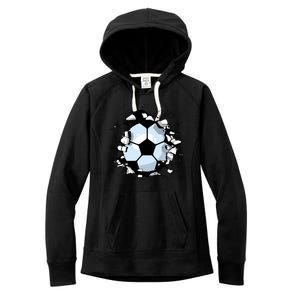 Soccer Ball Smash Women's Fleece Hoodie