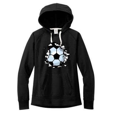 Soccer Ball Smash Women's Fleece Hoodie