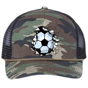 Soccer Ball Smash Retro Rope Trucker Hat Cap