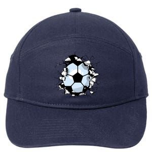 Soccer Ball Smash 7-Panel Snapback Hat