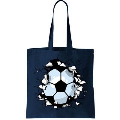 Soccer Ball Smash Tote Bag