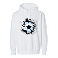 Soccer Ball Smash Garment-Dyed Fleece Hoodie