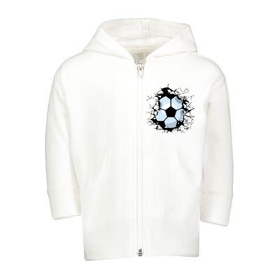 Soccer Ball Smash Toddler Zip Fleece Hoodie