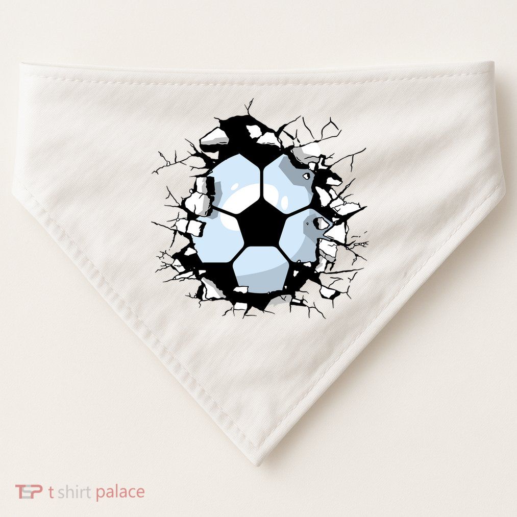 Soccer Ball Smash USA-Made Doggie Bandana