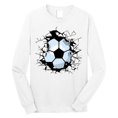 Soccer Ball Smash Long Sleeve Shirt