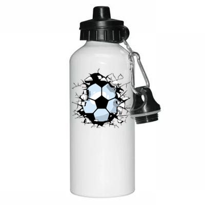 Soccer Ball Smash Aluminum Water Bottle