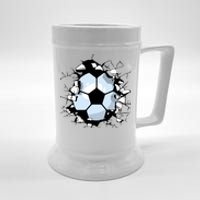 Soccer Ball Smash Beer Stein