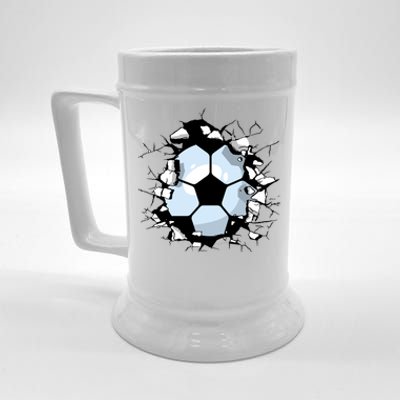 Soccer Ball Smash Beer Stein