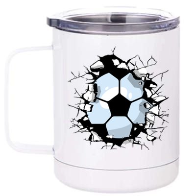 Soccer Ball Smash 12 oz Stainless Steel Tumbler Cup