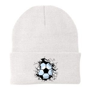 Soccer Ball Smash Knit Cap Winter Beanie