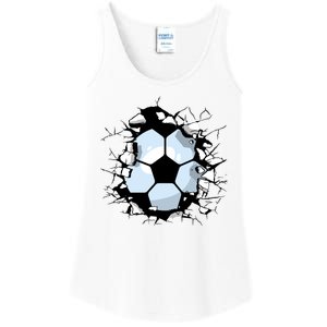 Soccer Ball Smash Ladies Essential Tank