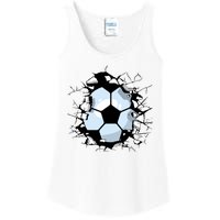 Soccer Ball Smash Ladies Essential Tank