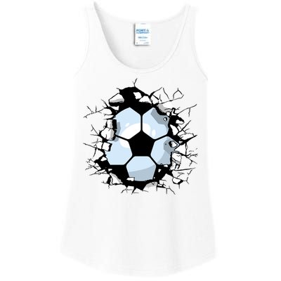 Soccer Ball Smash Ladies Essential Tank