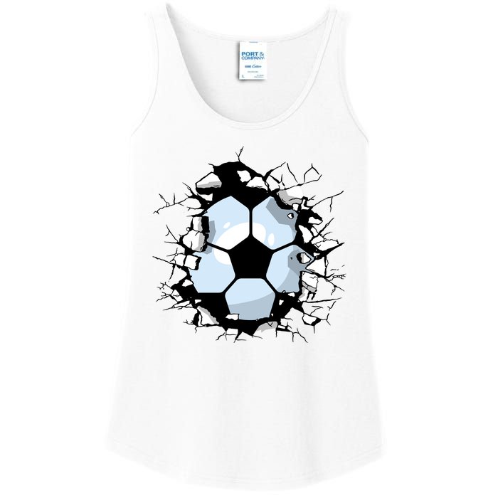 Soccer Ball Smash Ladies Essential Tank