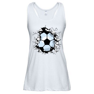 Soccer Ball Smash Ladies Essential Flowy Tank