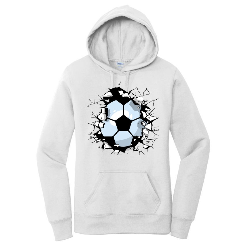 Soccer Ball Smash Women's Pullover Hoodie