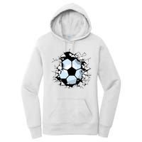 Soccer Ball Smash Women's Pullover Hoodie