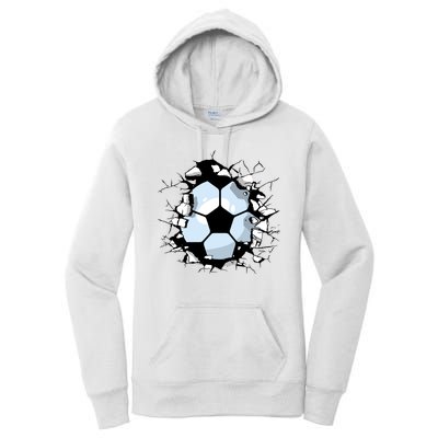 Soccer Ball Smash Women's Pullover Hoodie