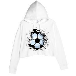 Soccer Ball Smash Crop Fleece Hoodie