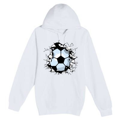 Soccer Ball Smash Premium Pullover Hoodie