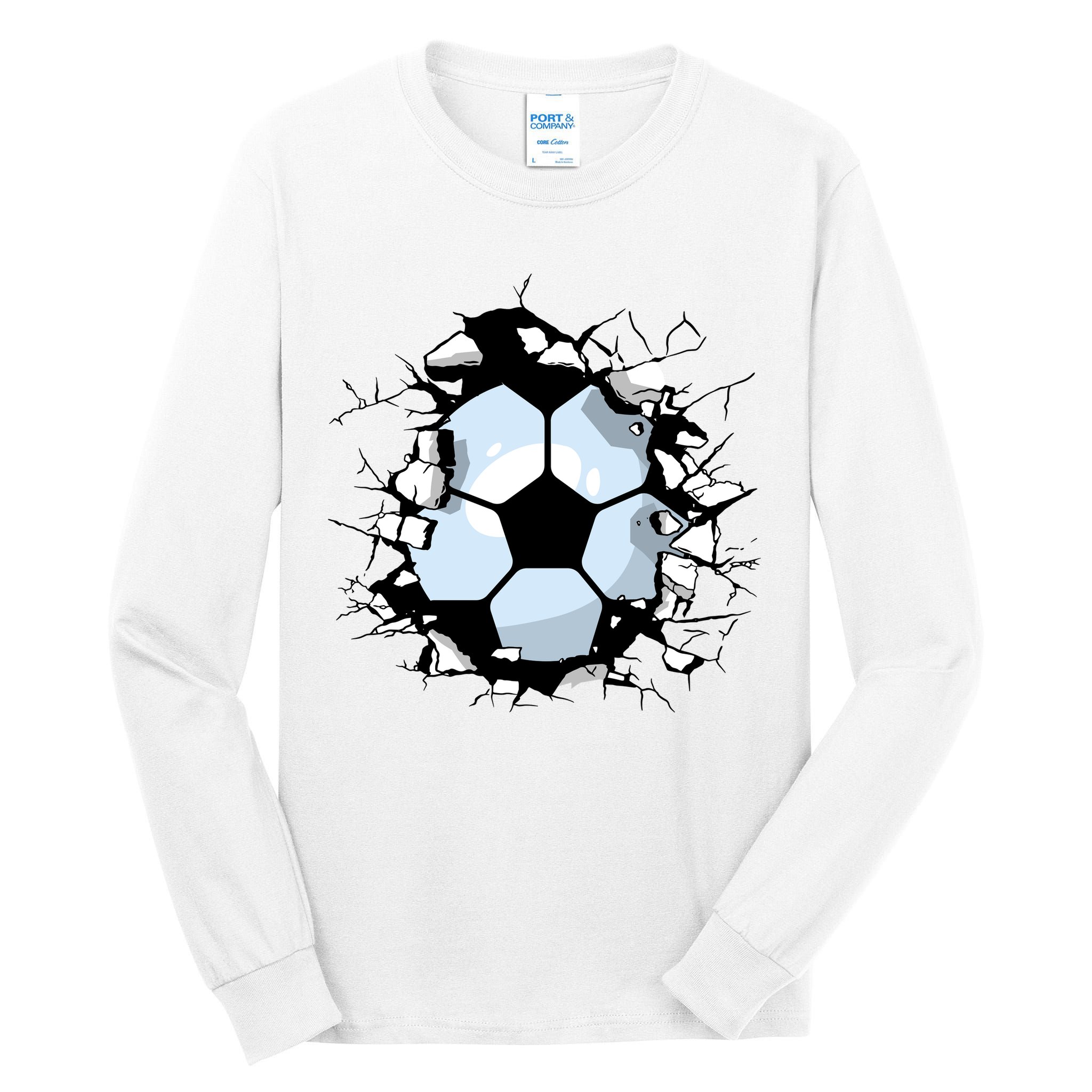Soccer Ball Smash Tall Long Sleeve T-Shirt