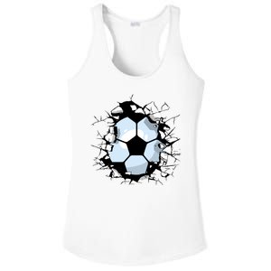 Soccer Ball Smash Ladies PosiCharge Competitor Racerback Tank