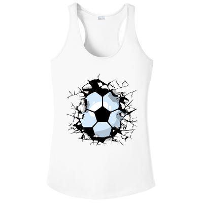 Soccer Ball Smash Ladies PosiCharge Competitor Racerback Tank