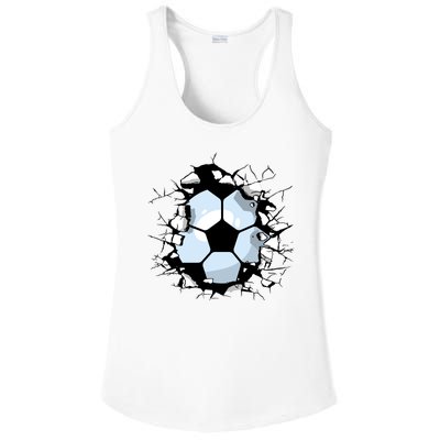 Soccer Ball Smash Ladies PosiCharge Competitor Racerback Tank