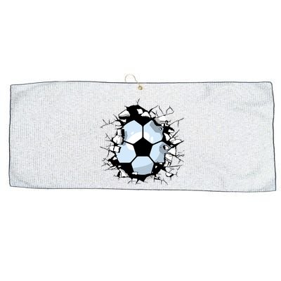 Soccer Ball Smash Large Microfiber Waffle Golf Towel