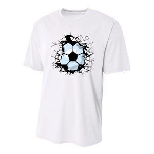 Soccer Ball Smash Youth Performance Sprint T-Shirt