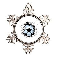 Soccer Ball Smash Metallic Star Ornament