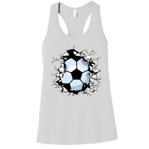 Soccer Ball Smash Women's Racerback Tank