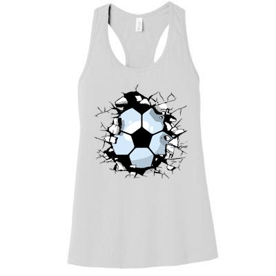 Soccer Ball Smash Women's Racerback Tank