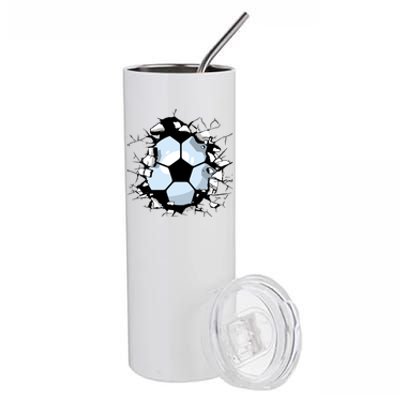 Soccer Ball Smash Stainless Steel Tumbler