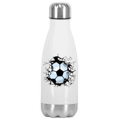 Soccer Ball Smash Stainless Steel Insulated Water Bottle