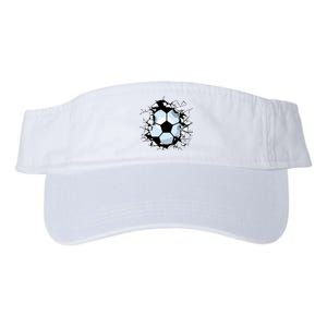 Soccer Ball Smash Valucap Bio-Washed Visor