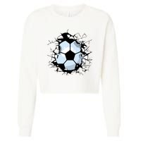 Soccer Ball Smash Cropped Pullover Crew