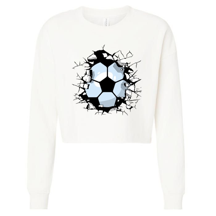 Soccer Ball Smash Cropped Pullover Crew