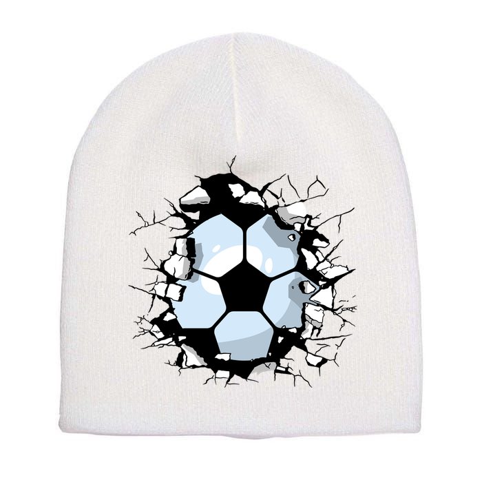 Soccer Ball Smash Short Acrylic Beanie