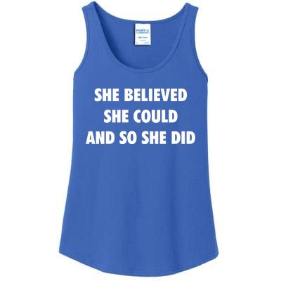 She Believed She Could And So She Did Gift Ladies Essential Tank