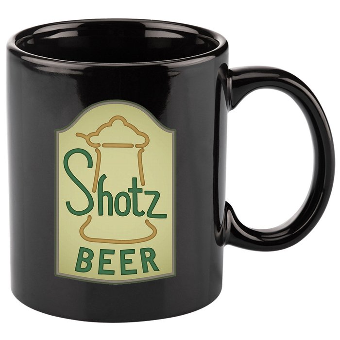 Shotz Beer 11oz C Handle Ceramic Mug