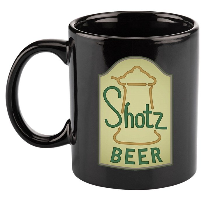 Shotz Beer 11oz C Handle Ceramic Mug
