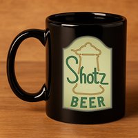 Shotz Beer 11oz C Handle Ceramic Mug