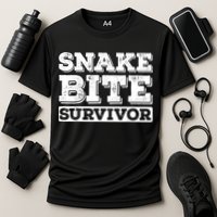 Snake Bite Survivor Venomous Cottonmouth Timber Rattlesnake Cooling Performance Crew T-Shirt
