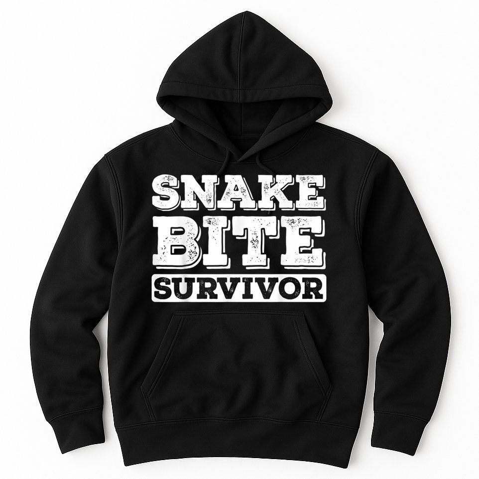 Snake Bite Survivor Venomous Cottonmouth Timber Rattlesnake Hoodie