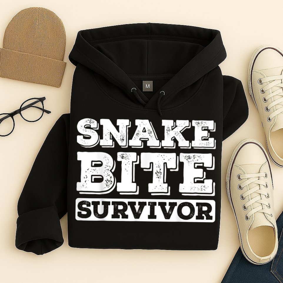 Snake Bite Survivor Venomous Cottonmouth Timber Rattlesnake Hoodie