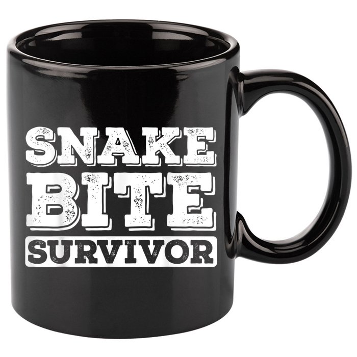 Snake Bite Survivor Venomous Cottonmouth Timber Rattlesnake 11oz C Handle Ceramic Mug