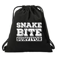 Snake Bite Survivor Venomous Cottonmouth Timber Rattlesnake Drawstring Bag