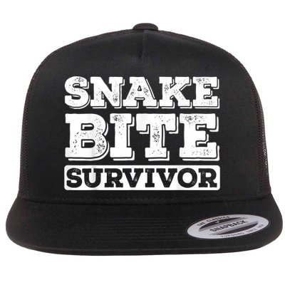 Snake Bite Survivor Venomous Cottonmouth Timber Rattlesnake Flatbill Hat